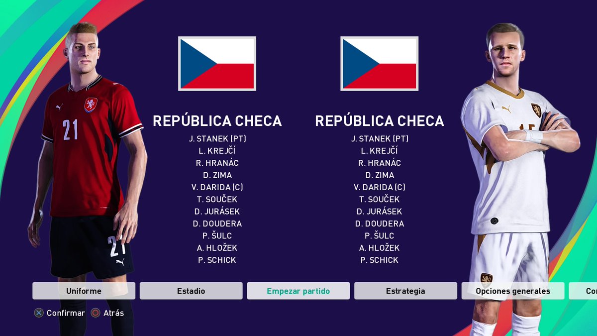 CrackenPES's tweet photo. República Checa kits y jugadores actualizados en efootball PES2021 https://t.co/tu6ERgroKR
