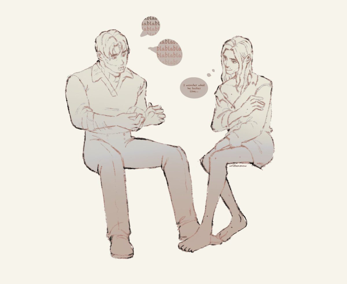 writtensnow's tweet photo. Quick doodle before work swallows me #jayvik https://t.co/w2RbxAnfb2