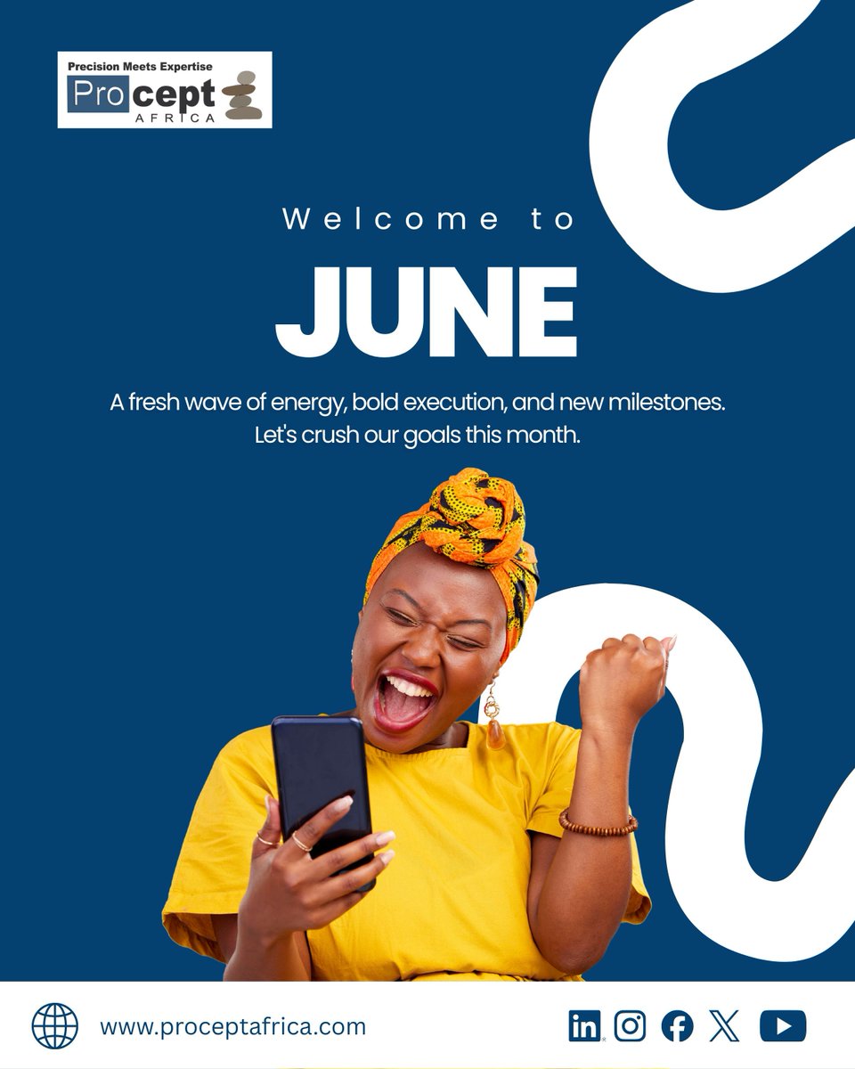 sparkberry3's tweet photo. Welcome to June! ⚡

A fresh wave of energy, bold execution, and new milestones.

Let's crush our goals this month. No hesitation, just pure execution. Let's get it! 🚀💪

#HappyNewMonth #June2026 #Focus #ProceptAfrica #BusinessIntermediary #Africa https://t.co/8ObFHRzl1Q