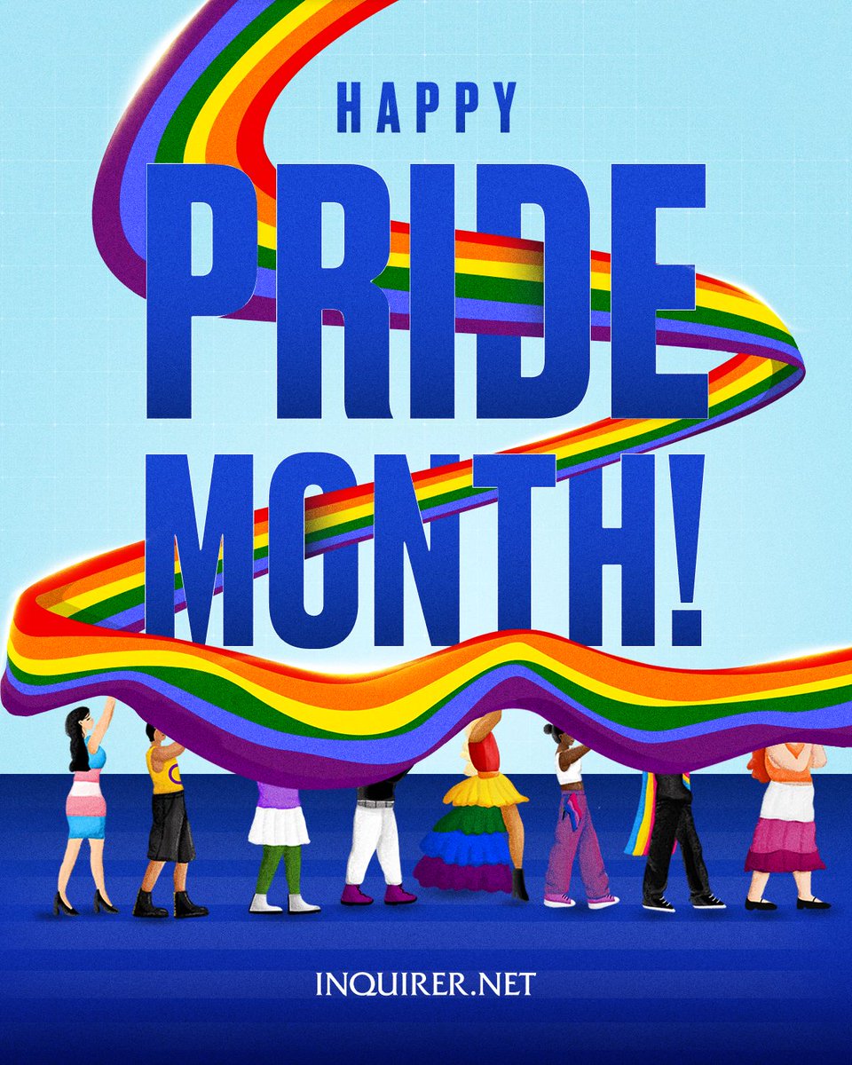inquirerdotnet's tweet photo. Here's to living boldly and loving freely. Happy Pride Month! 🏳️‍🌈 https://t.co/2MVKja6fvk