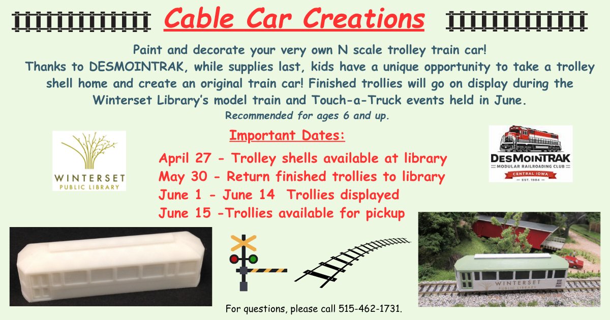 WintersetLib's tweet photo. We have more train trolleys left so we've extended just for you to paint one! https://t.co/IbJOV7vZYL