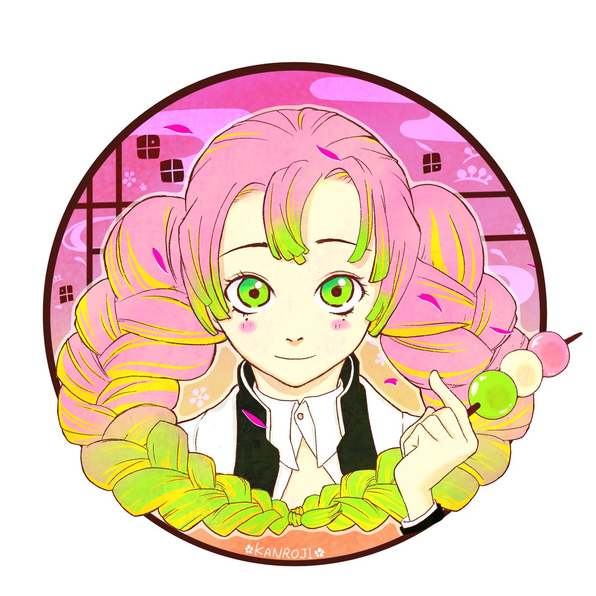 dadadasaaaaan's tweet photo. だいぶ前に描いたやつだけど、どこにも出てなかったから(っ ¨̮ )╮=͟͟͞͞　🍡
おめでとう！

#甘露寺蜜璃生誕祭2026
#甘露寺蜜璃誕生祭2026 https://t.co/MGza481Vc1
