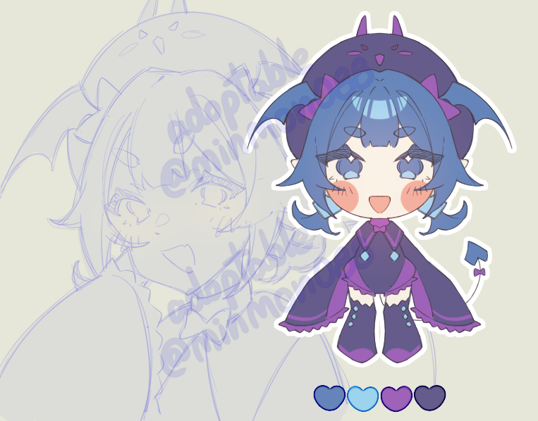 minmon088's tweet photo. [ ADOPTABLE ] 👿!! 
.  
.  
$ 12 ! claim here or dm :3 https://t.co/KDZfjbseUZ