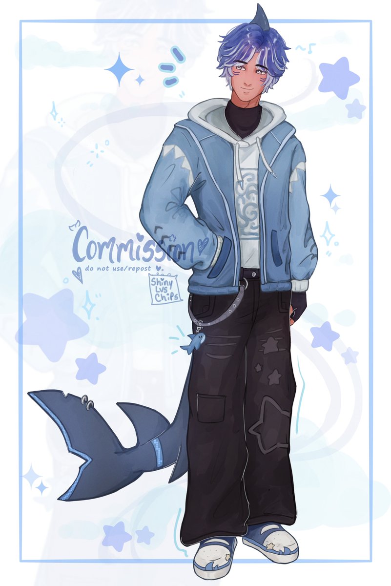 shinylvschips's tweet photo. 🦈Fullbody cmmission!
Thank you so much!! uvu (≧∇≦)ﾉ
#vgencomm #opencommissions https://t.co/VmsdOrNGI2