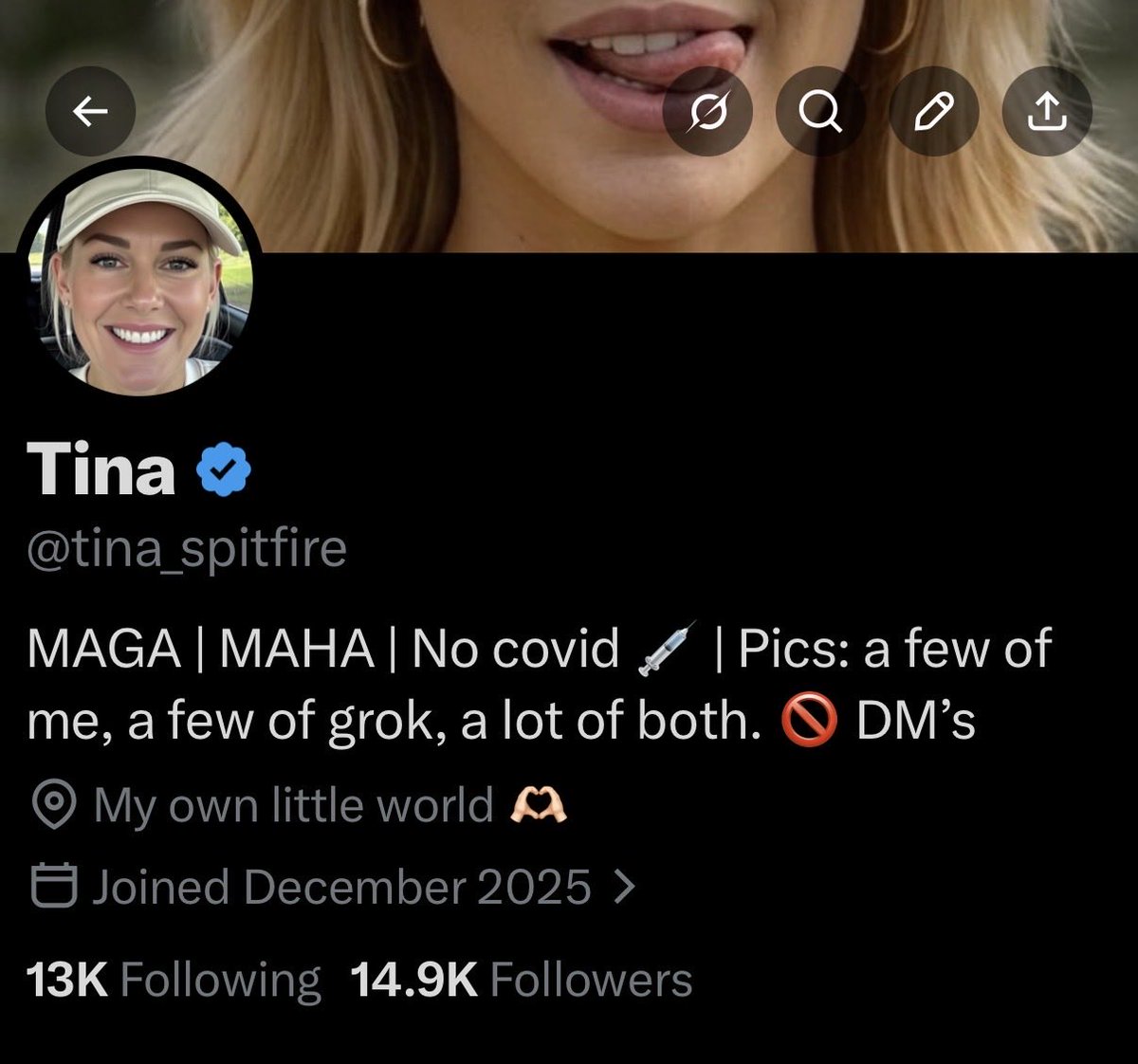 tina_spitfire's tweet photo. Who’s going to be my lucky number 15,000.  So close https://t.co/Rq85COCrSL