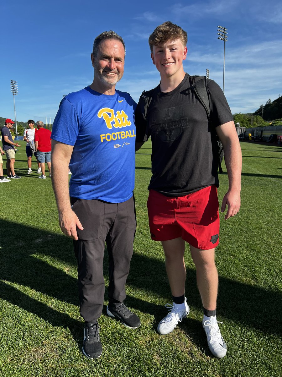 JacobTraxler64's tweet photo. Had an amazing time @Pitt_FB , thank you @PrieferJr1 and @CoachPriefer for having me out. Looking forward to being back on campus this fall‼️‼️

#H2P #PittFootball 

@SpecialTeamsU  @CoachDuzzPittFB @ShaneBreon @shane_griffin54 @PIAASports @MerfRadio @PaFootballNews
@PennLive @247recruiting
@JimHammett @CoachDuzzPittFB