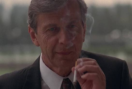 LiveBeware's tweet photo. @RaiqueTavares It's worse than that. The guy who plays Cigarette Smoking Man on X-files didn't smoke either, so all his scenes are shot with him smoking clove cigarettes. It was really hard on him because those actually burn hotter than tobacco. It took quite a toll during the series. https://t.co/4t6utuNp4q