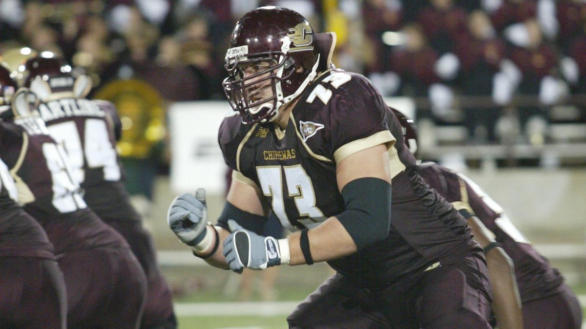 RealBGauvin23's tweet photo. Central Michigan has some of the best OL lineages in the G6.

Notable Chippewas since 2000:

• Adam Kieft (2001-2004) — 5th Round, Bengals (2005)

• Eric Ghiaciuc (2000-2004) — 4th Round, Bengals (2005)

• Drew Mormino (2002-2006) — 6th Round, Dolphins (2007)

• Joe Staley (2003-2006) — 1st Round, 49ers (2007)

• Bernhard Raimann (2018-2021) — 3rd Round, Colts (2022)

• Luke Goedeke (2018-2021) — 2nd Round, Buccaneers (2022)

A pretty impressive run of offensive line talent coming out of Mount Pleasant.
#MACtion #FireUpChips