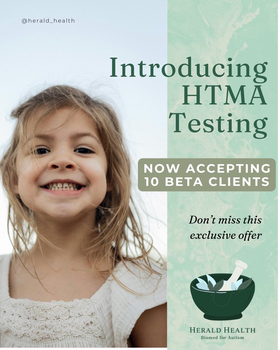 KBr_enthusiast's tweet photo. Big Announcement! I've recently been certified in hair tissue mineral analysis and can't wait to start serving families in this way!

Mineral balancing with HTMA is one of the major interventions that has been helping my son, who has autism, in the past several months. Soon after starting it, he finally started potty training at 5 years old, when before I had thought it might never happen.

It's a great thing not only for kids with autism but also the whole family, as everyone's health can become worn down by mineral imbalances, chronic stress, and heavy metal exposures.

Did you know mineral balancing is the best way to detox heavy metals, like aluminum, mercury, arsenic, and lead? These toxicities happen because they replace essential minerals through ionic mimicry. Rather than forcing them out with chelation, mineral balancing nourishes and strengthens the body's own detoxification processes. (And since much of our detoxification happens through the liver->bile->bowels, the microbiome can take a hit, which is why gut balancing is a good idea to do alongside it!)

For the first 10 people to sign up for HTMA, I'm offering a special discounted rate (just $199) in exchange for your feedback and testimonials.

The protocol is 12 weeks and includes your hair test kit, an in-depth report on your results, and dietary, lifestyle, and supplement recommendations.

Fill out an application now and be the first priority for enrollment when it officially launches in a couple weeks.