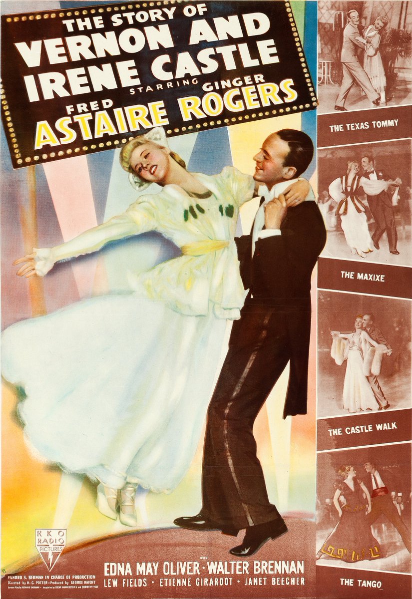 TCMComingUp's tweet photo. #ComingUpOnTCM 

THE STORY OF VERNON AND IRENE CASTLE (1939) Fred Astaire, Ginger Rogers, Edna May Oliver
Dir.: H. C. Potter 8:30 AM PT

Biography of the ballroom-dancing team that set new trends around the world.

1h 33m | Musical Biopic | TV-G

#TCMParty #TCMParty https://t.co/bc5EuFCv8v