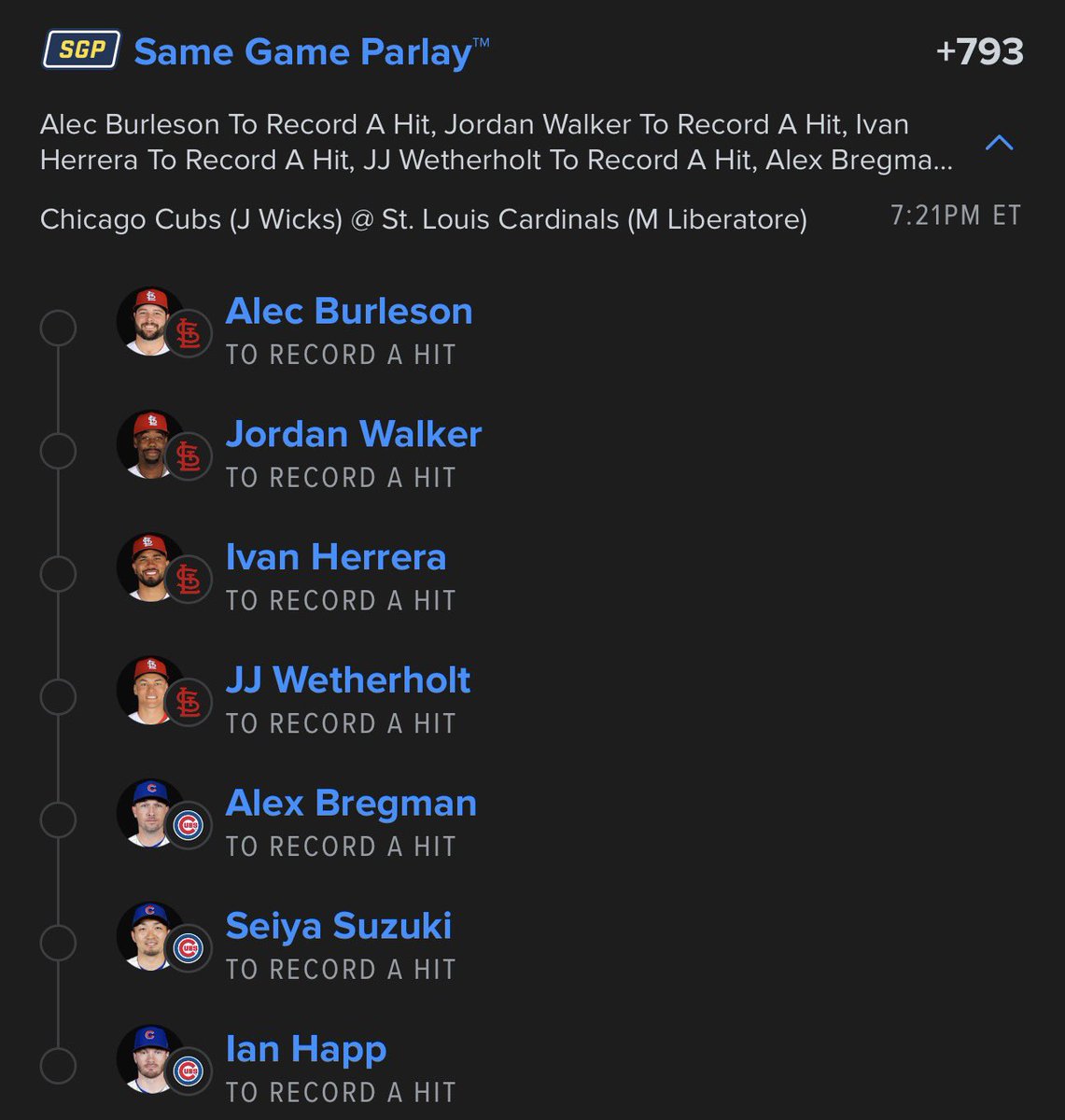 sean_incredible's tweet photo. - Win the night — light.

#MLB 
#STLCards 
#Cubs 

Playbook: https://t.co/lrEqa5BhuX

@Playbook https://t.co/6rrnhq857y