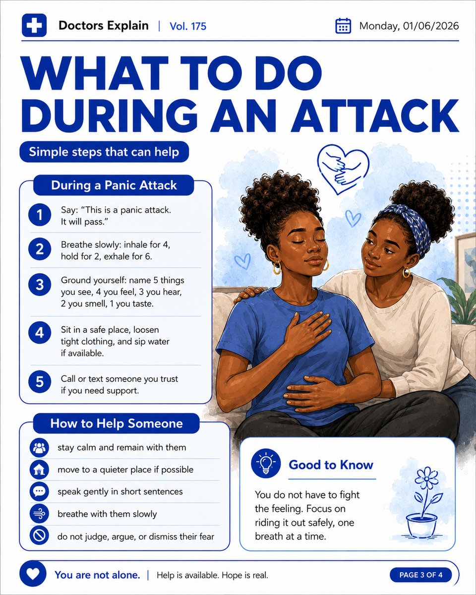 DocsExplainFM's tweet photo. Dealing with a panic attack right now? 
❄️ The Ice Dive: Splash freezing water on your face to drop your heart rate via the dive reflex.
🫁 Physiological Sigh: Take 2 quick inhales, then 1 long exhale to dump excess CO2.

#MentalHealth #PanicAttack #AnxietyRelief #VagusNerve https://t.co/lcunFibMTK