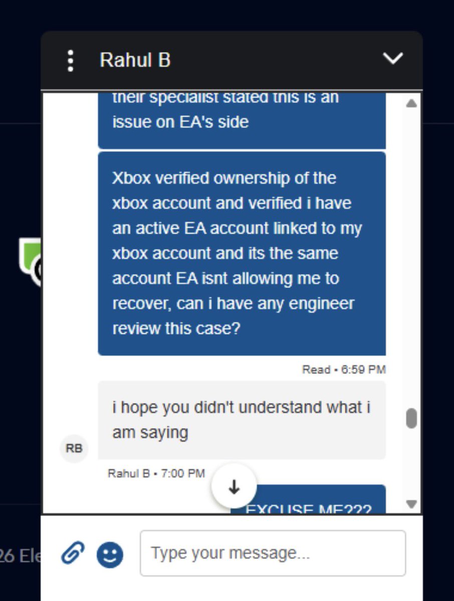 Vialius's tweet photo. @EA Your support team is insane for this 😭😂 https://t.co/Hqu9egF2Bm