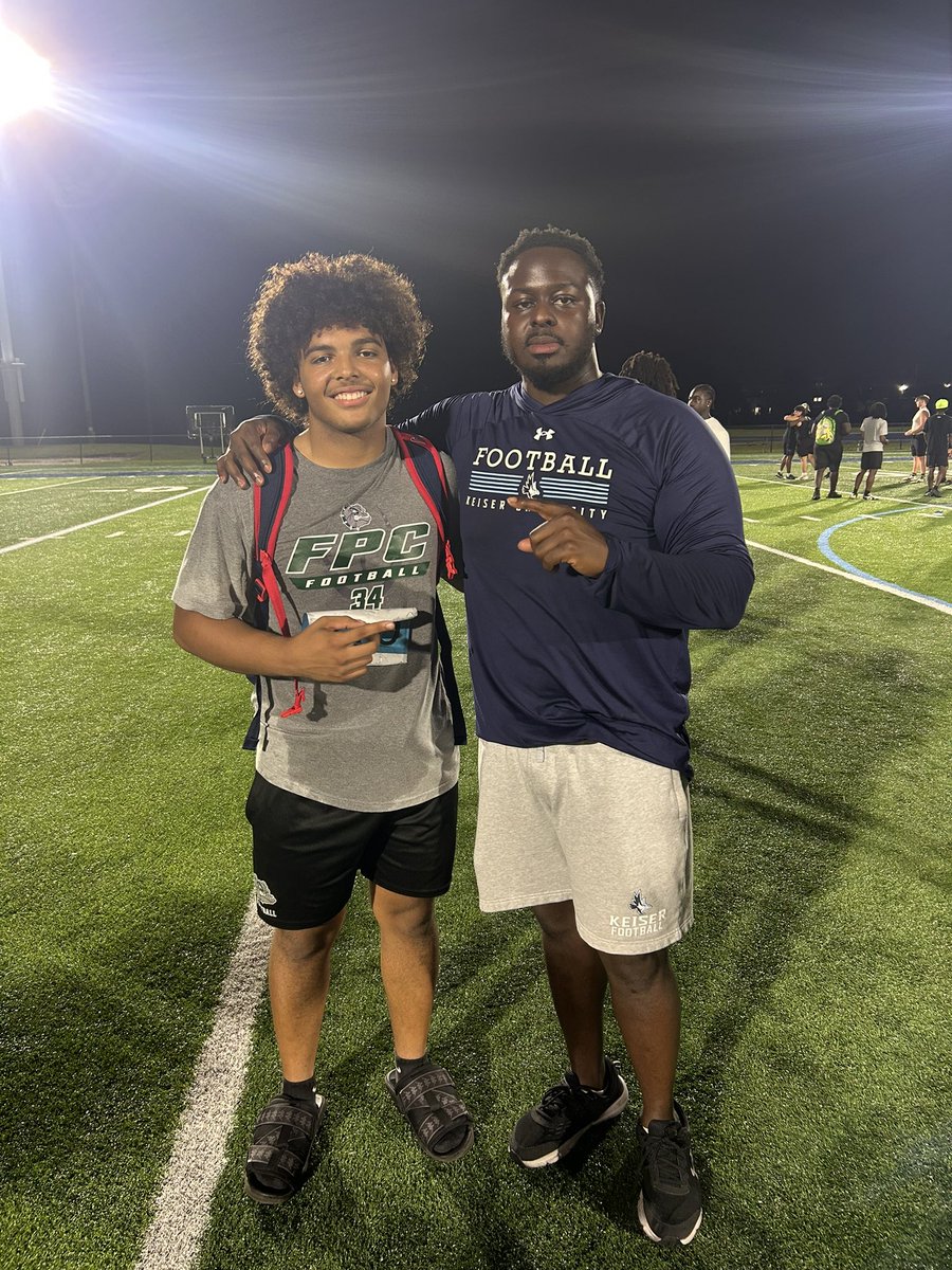 MathiasParker09's tweet photo. After a great conversation and camp with @JT_FTF I am blessed to receive my first offer from Keiser University #AGTG
@CoachPTurner @Coach_Charlie38 @CoachNahum60 @BrentCarr20 @kentcolema87557 https://t.co/nfZI423sE7