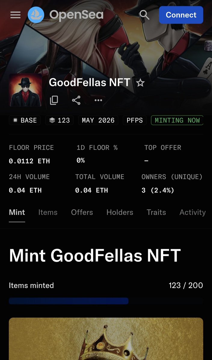 GoodFellasNFT's tweet photo. Attention Fellas!‼️

There seems to be a copycat collection on Opensea that is currently minting. We are not affiliated with them. We have never been on Base. ⚠️

Pay attention and only trust links from our official Discord channel ✅️ https://t.co/jXtMNZTQ2v