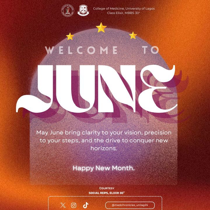 Elixir2k30's tweet photo. Welcome to June, Elxiirs 💜✨

New month, new opportunities. The pressure is real but so is your strength.

Stay consistent through classes, tests and life itself. One step at a time. 

#ClassElixir #Medilag #cmul #unilag https://t.co/sfBOkIuB0t
