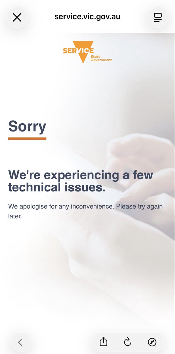 CraftBeerJay's tweet photo. @3AW693 you guys are gonna love this! Log in this morning to claim the 20% Rego and the website won’t load. 🤣 #vicgov #regodiscount #3aw693 https://t.co/kzaW7X3zFZ