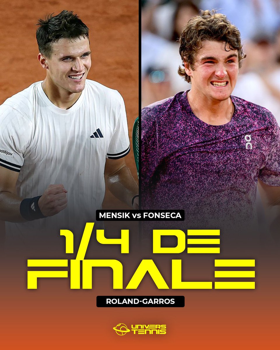 faicalilboudo08's tweet photo. 🇨🇿 MENSIK ⚡️ FONSECA 🇧🇷
Qui va s’imposer ? 👀
#RolandGarros https://t.co/llCQbT5L81