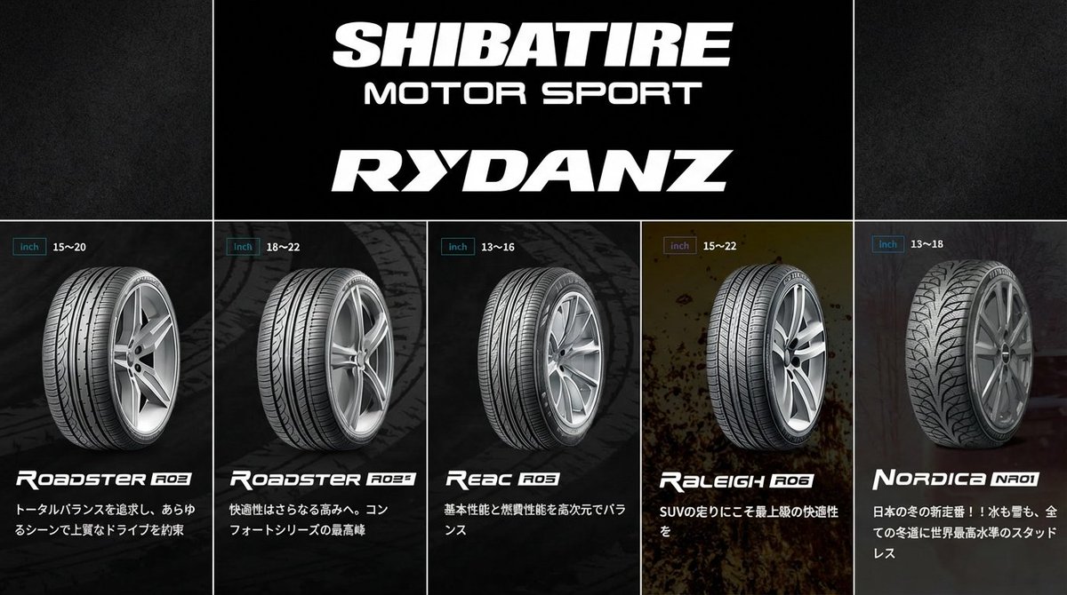 SHIBATIRE's tweet photo. おはようございます！シバタイヤです！

╔══════════════╗
║ ⚡ 6月スタート！！ ⚡ ║
║ 　今月も行くぞ〜！！ 　║
╚══════════════╝
🏃💨💨💨

6月もシバタイヤを
よろしくお願いします🛞

今月もタイヤ売ってます😭

ぜひ買って下さい

⚡SHIBATIRE⚡×RYDANZ https://t.co/bM9NCksnZ7