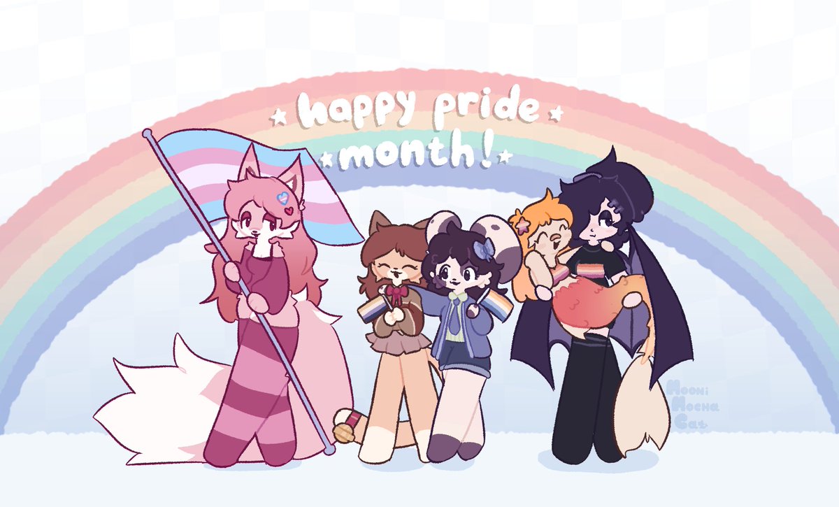 MooniMochaCat's tweet photo. happy pride month 🏳️‍🌈 !!!

be proud of who you are ! https://t.co/sjnLvFsHqu