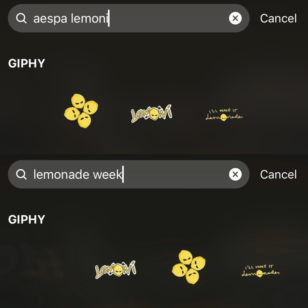 wintersjnk's tweet photo. couldn't sleep so i made ig stickers ๐๐
#LEMONADE #aespa #์์คํ
#lemoni @aespa_official https://t.co/O8Obi6WF83