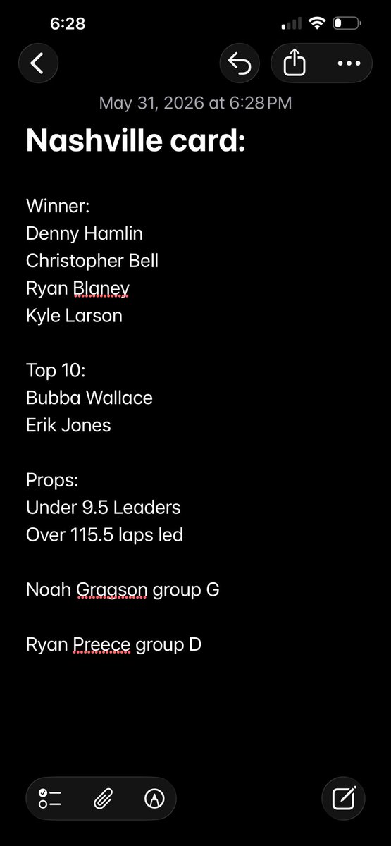 Chase4Checkers's tweet photo. Full card for the day at @NashvilleSuperS 

Excited for this one. 
Admittedly the weather setting the field instead of actual qualifying has me a bit worried. https://t.co/UJdxaQCw9o