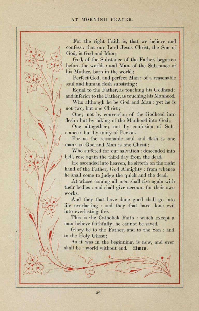 PBandPapistry's tweet photo. The Athanasian Creed from an 1845 Illuminated BCP. https://t.co/RSnJJCxOvL