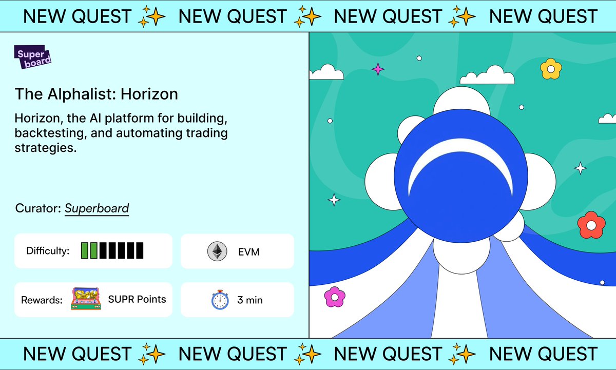 Superboard_'s tweet photo. Meet @horizon_trade_x, the AI platform that lets you build, backtest, and automate trades.

Describe your strategies, and let AI do the rest.

$2M pre-seed raised.

Join → https://t.co/W3T6UvNdQy https://t.co/sr7mgHHHqH