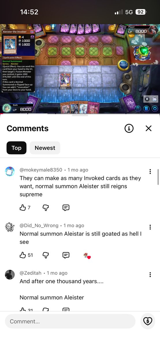 itouch9's tweet photo. 539 metas later we still normal summon Aleister . What a great time to pick the game back up lol https://t.co/nqQ4h9TeZZ