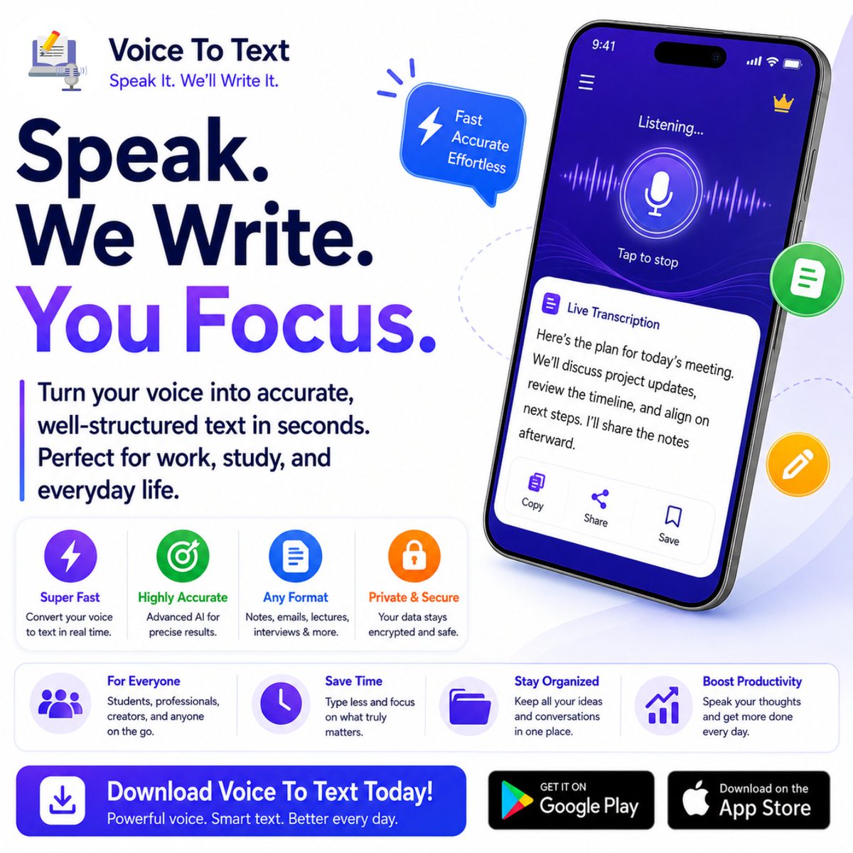 panalinks's tweet photo. What if a simple conversation could change someone's day?

For people who are deaf or hard of hearing, staying part of everyday conversations isn't always easy.

Voice To Text uses AI-powered real-time speech recognition to instantly convert spoken words into written text. https://t.co/Ys8Hfn9CST