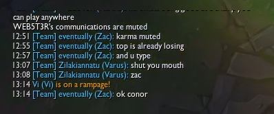Rachi092's tweet photo. @drewlevin Hi @drewlevin i'd appreciate if you could nuke this toxic kid crying the whole game 

Game ID : 7872701012
IGN : Zilakiannatu#EUW https://t.co/Y6HyZm4lBM