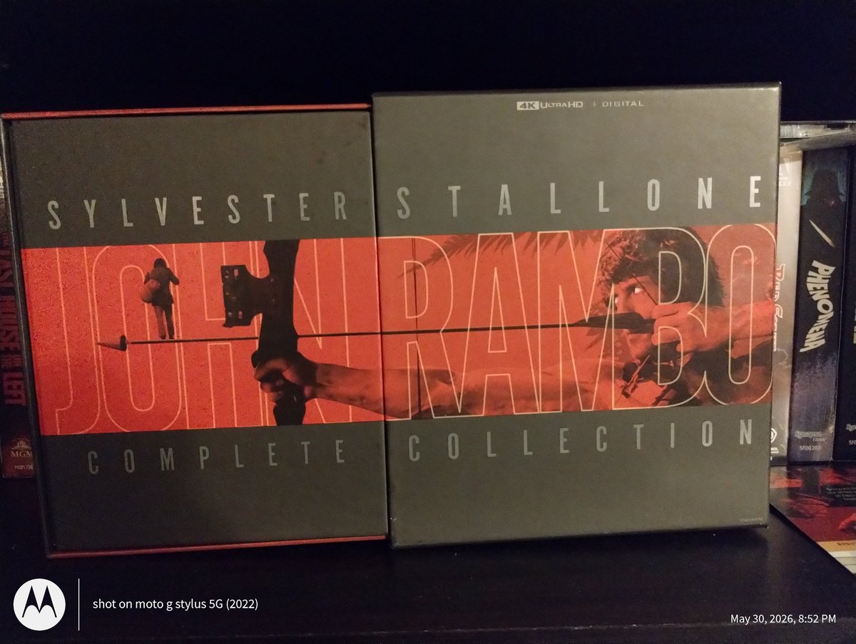 annericelover's tweet photo. #Rambo #4K #CompleteCollection has about 12hrs of bonus features on just the bonus disc alone. The films only have commentary tracks
FB: 3hr26.46
R2: 1hr35.05
R3:1hr47.06
R4:2hr52.56
R5:1hr22.17
BF:43.24
#PhysicalMedia @TheSlyStallone @Drumdums @Ectoviolence @pizowell @Lionsgate https://t.co/MSR08rWxYV