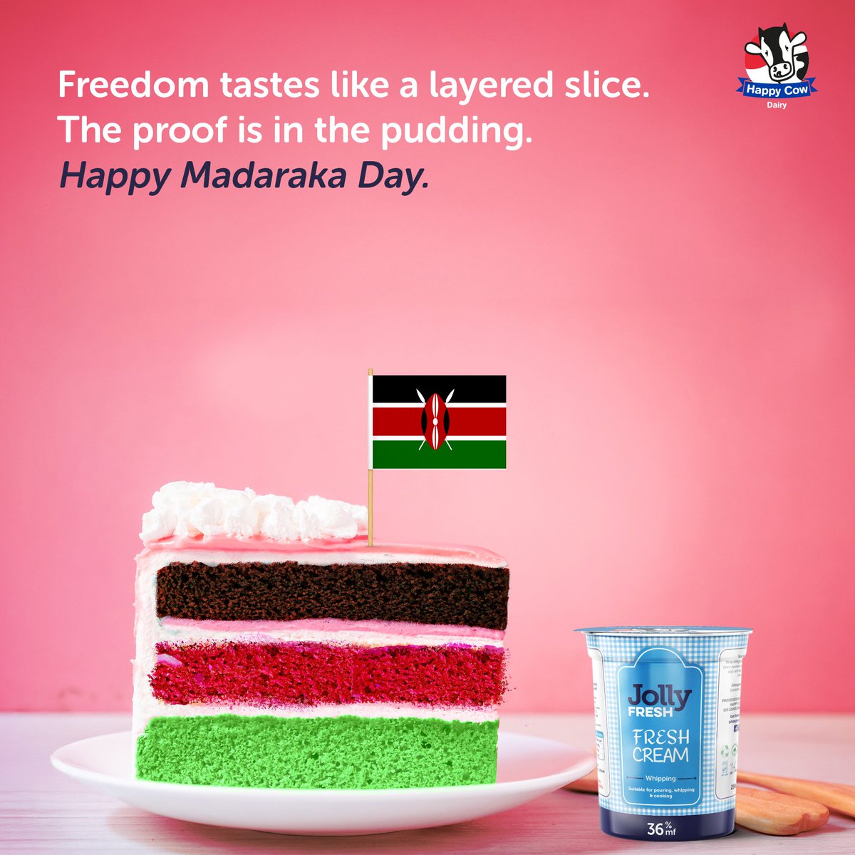 happycowdairy's tweet photo. From every layer of celebration to every dollop of goodness, we're proud to be part of Kenya's sweetest moments. 🇰🇪
Happy Madaraka Day from Happy Cow Dairy.
#happycowdairy #tastehappiness https://t.co/chj2M7Ifw3
