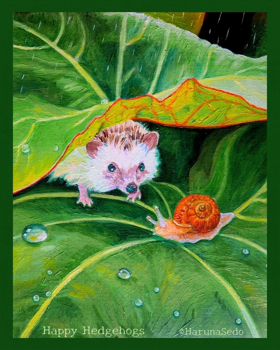 あまやどり』 「Happy Hedgehogs -ごきげんハリネズミ- カレンダー