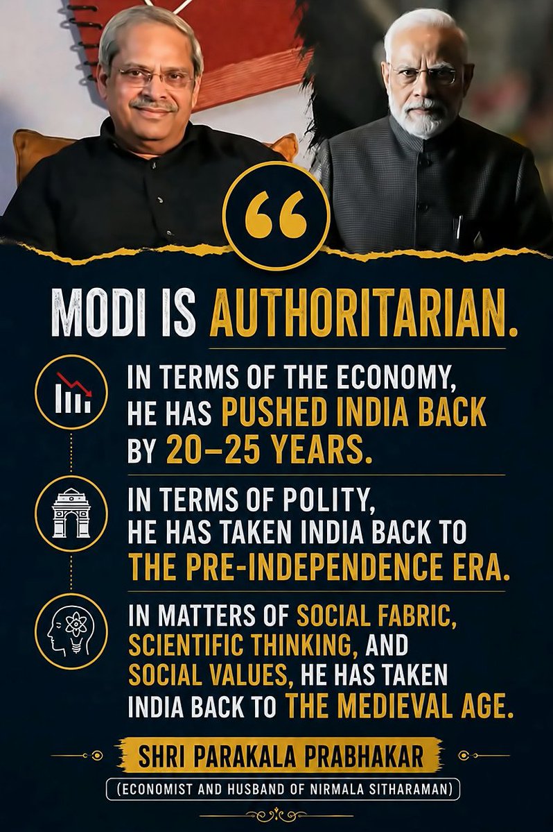muralitwit's tweet photo. Modi promised development -delivered Hindutva. 

Promised competence -delivered economic wreckage. 

The only thing his government runs reliably and efficiently is hatred. 

How long before voters admit they were conned? https://t.co/0HIucsXp2F