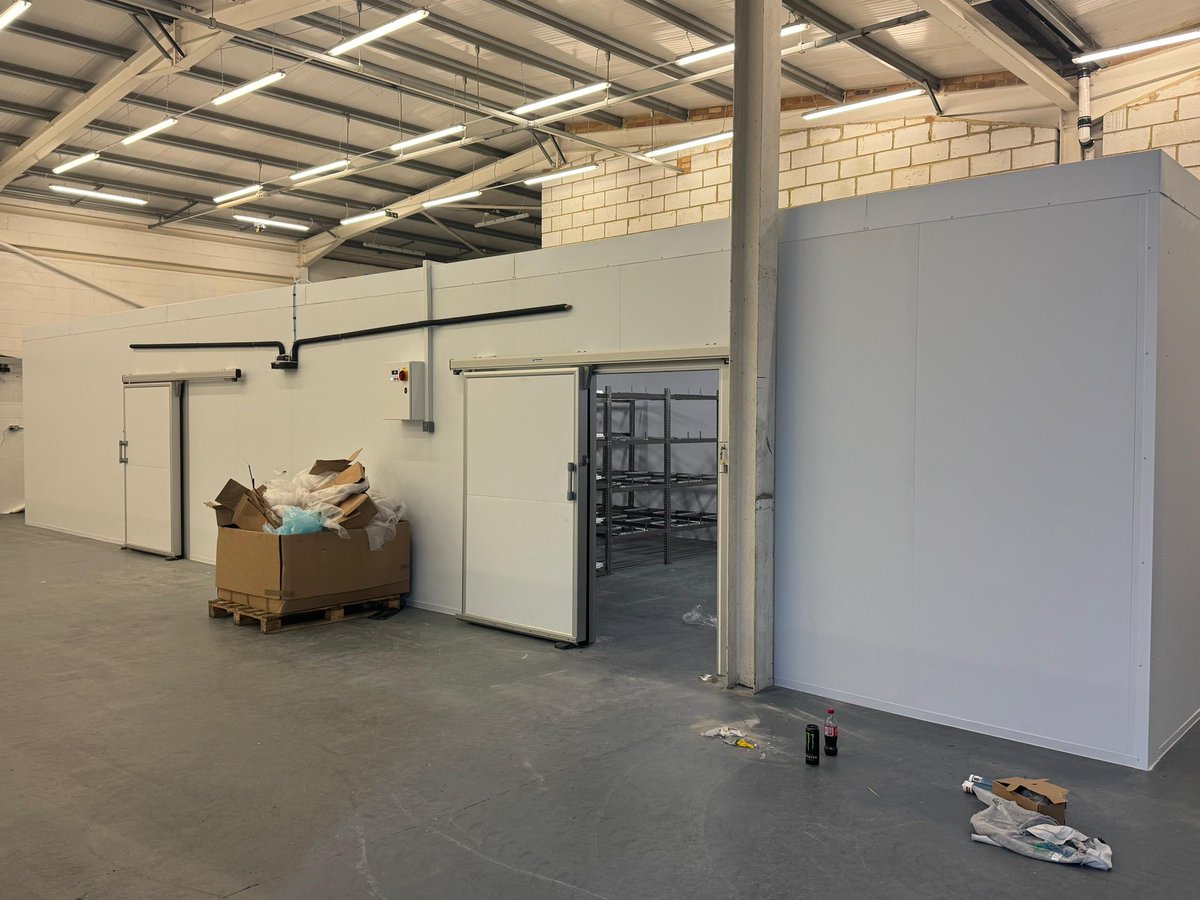 rh_fridges's tweet photo. 🌹RH Mortuary Coldroom installation 
Twin remote cooling systems with auto switching, temperature monitoring, fully adjustable stainless steel racking
Plastic / aluminium body trays 
Quality, value &amp; service 01283 819922

#funeral #medical #nhs #nafd #saif 
#fsa #nfe2026 #bifd https://t.co/WNrel2s57C