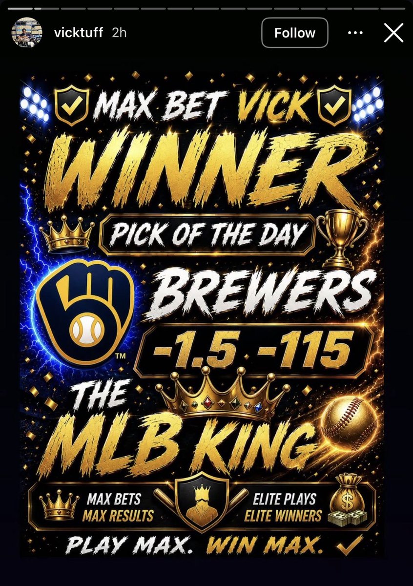 RichOffCappers's tweet photo. 🚨💰 CASH ANOTHER VICKTUFF EXCLUSIVE! 💰🚨

🔥 8-0 RUN! 🔥

Another VICKTUFF play CASHES for the ROC family! 📈💸

✅ 8 Straight Wins
✅ Elite Exclusive Plays
✅ Consistent Profit Opportunities
✅ Members Eating Daily

🎯 If you’re still on the sidelines, now is the time to lock in.

💎 Exclusive Day Pass Available
🏆 Access the hottest cappers in the game
📈 Get the plays before they move
💰 Build your bankroll with the ROC Family

🚀 RICH OFF CAPPERS
🔥 Where winners win together. 🔥

#RichOffCappers #VickTuff #8And0 #CashIt #SportsPicks #VIPPicks #BankrollBuilding #ROCFamily 💰🏆📈