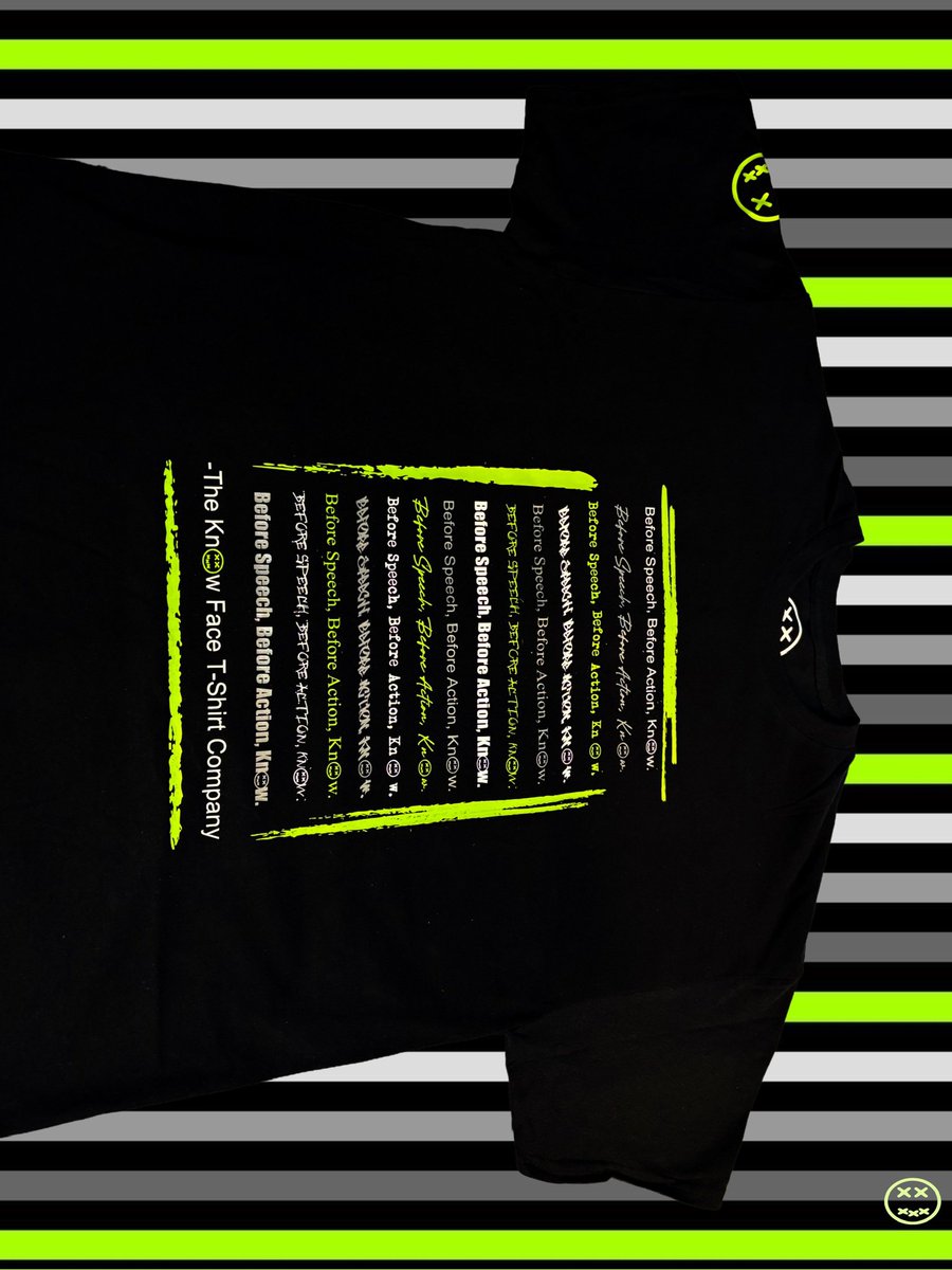 theknowfaceco's tweet photo. The Know Face T-Shirt Company - “Before Speech, Before Action, Know.” #theknowfacetshirtcompany #beforespeechbeforeactionknow https://t.co/eQAca1MbI7