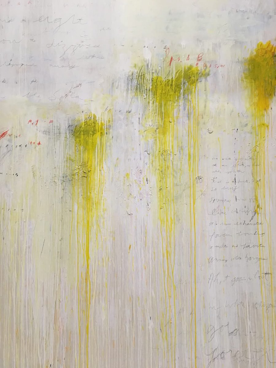 RobertAllenPoet's tweet photo. Cy Twombly
“The Four Seasons: Summer”
1993

The thing I like about Twombly is that he moves me to dislike him, and question how I feel about art. He feels like he was just biting his thumb at the art world and tossing paint on canvas. But still his work gets me, as good art does. https://t.co/nKMRfuAuKT