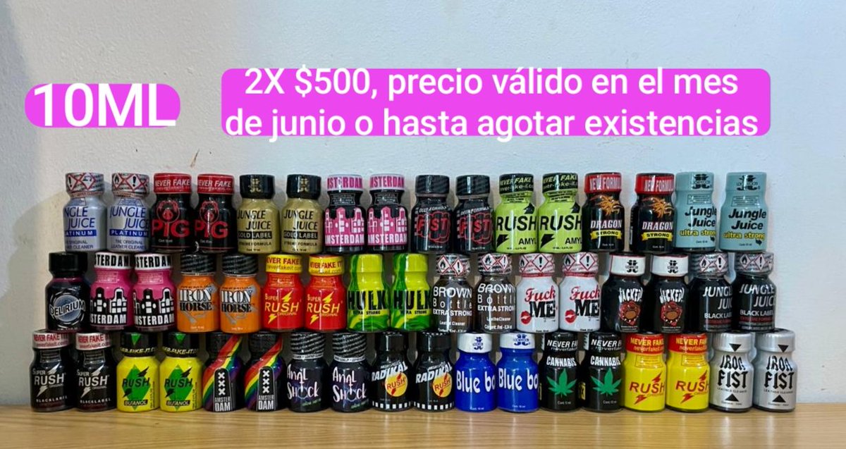 PoppersMty3's tweet photo. APROVECHA NUESTRAS PROMOCIONES DE JUNIO 💕 🤗✨️

Aceptamos:
-Efectivo 
-Transferencia
-Link de mercado pago (tarjetas credito/débito) 
WhatsApp 
5615736673
Emilio 🧔🏻
#Fisting #PoppersMty #Ultrastrong #Pasivos #Rush #BrownBottle  #JackAss #JungleMax #IronHorse https://t.co/4Rku7bms58