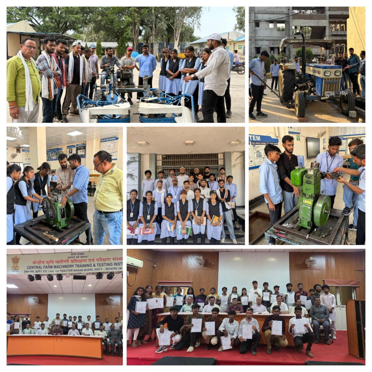 CFMTTI's tweet photo. CFMTTI Budni successfully conducted an Agricultural Learning Centre(ALC) Course from 04–29 May 2026. A total of 42 students from Odisha &amp; Gujarat participated and gained valuable theoretical &amp;hands-on training in Farm Mechanization enhancing their skills in agriculture technology https://t.co/9YsGe5JzKb