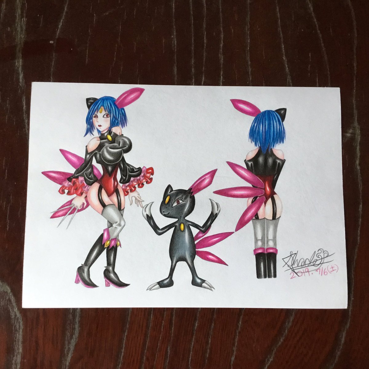 Phantom_Circus8's tweet photo. (過去絵)
🖤ポケモン、ニューラ擬人化
Sneasel,(personified)from Pokemon🩷
色鉛筆絵/Colored Pencil Drawing✍️
#シェイディメンション
#ShadeDimension
#ポケモン
#pokemon
#ニューラ
#sneasel
#擬人化
#personified
#デザイン画 https://t.co/qMxwbpuyCr