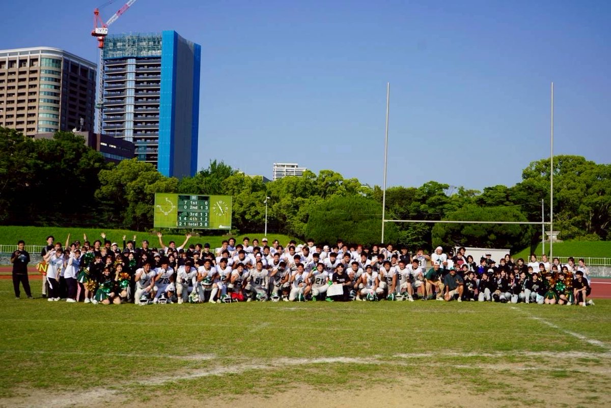 sw_Dolphins's tweet photo. 【vs 九州大学 PALOOKAS】
FINAL SCORE
西南学院大学VS 九州大学
・ 38-21
第50回平和台ボウルで優勝を収めることができました。たくさんの応援、本当にありがとうございました。
秋シーズンも必ず「九州制覇」を成し遂げられるよう、チーム一丸となって精進してまいります。 https://t.co/OJnwcewOwU