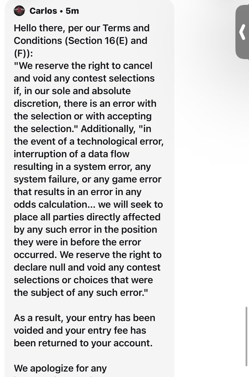 Daavarii's tweet photo. So basically you guys can void any bet you lose too much money on😂 joke of an app @betr https://t.co/K2ItxFpxg0
