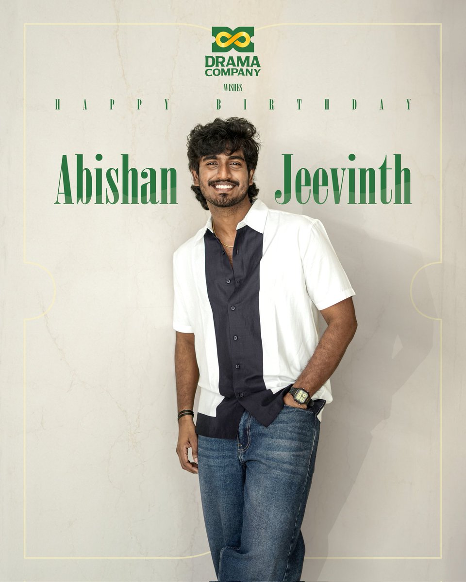 dramacompany's tweet photo. Happy birthday our dearest hero @Abishanjeevinth ❤️
Another year of awesomeness 💐

#AbishanJeevinth #happybirthday #dramacompany #abishan https://t.co/sLmxKNX5Pq