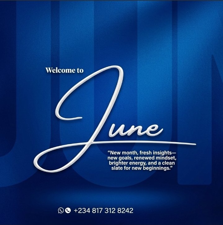 patt_3's tweet photo. Welcome, June! ✨ 

May this month bring fresh opportunities, fresh insights, endless blessings, and answered prayers. 

Wishing you a joyful and prosperous Happy New Month! 

#HappyNewMonth 
#financialfreedom 
#June #newmonth 
#mindset #freshinsights https://t.co/PgCZi6E1Fv