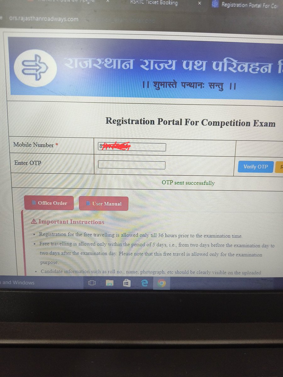 DidelPiyush's tweet photo. OTP sent successfully.....

लेकिन पता नहीं भेजा किसको है..... मेरे पास तो नहीं आया 😂
#rsrtc #rajgovt #rpsc #examtime https://t.co/z8KWi9ROhr