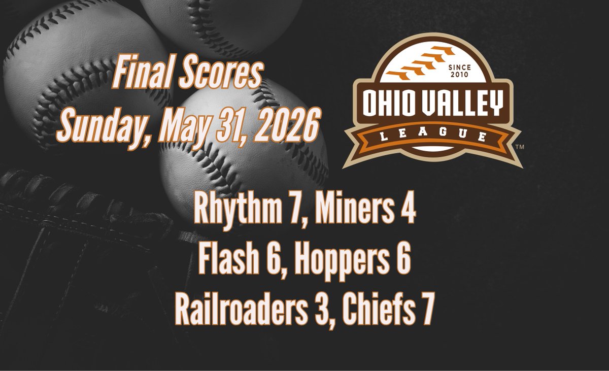 OVLBaseball's tweet photo. Final Scores for Sunday night! https://t.co/zkFdprdy1Y
