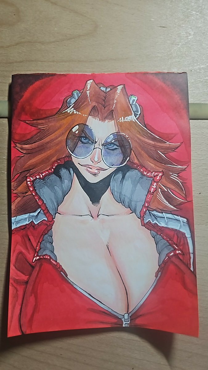 Sub_Works's tweet photo. Eggmaam redo from 2022. Was fun. Copics coloured pencils and good old fashioned pencil and ink. #subworks #eggmaam #fanart #sonic #traditionalartwork https://t.co/h5Gfbp5DtD