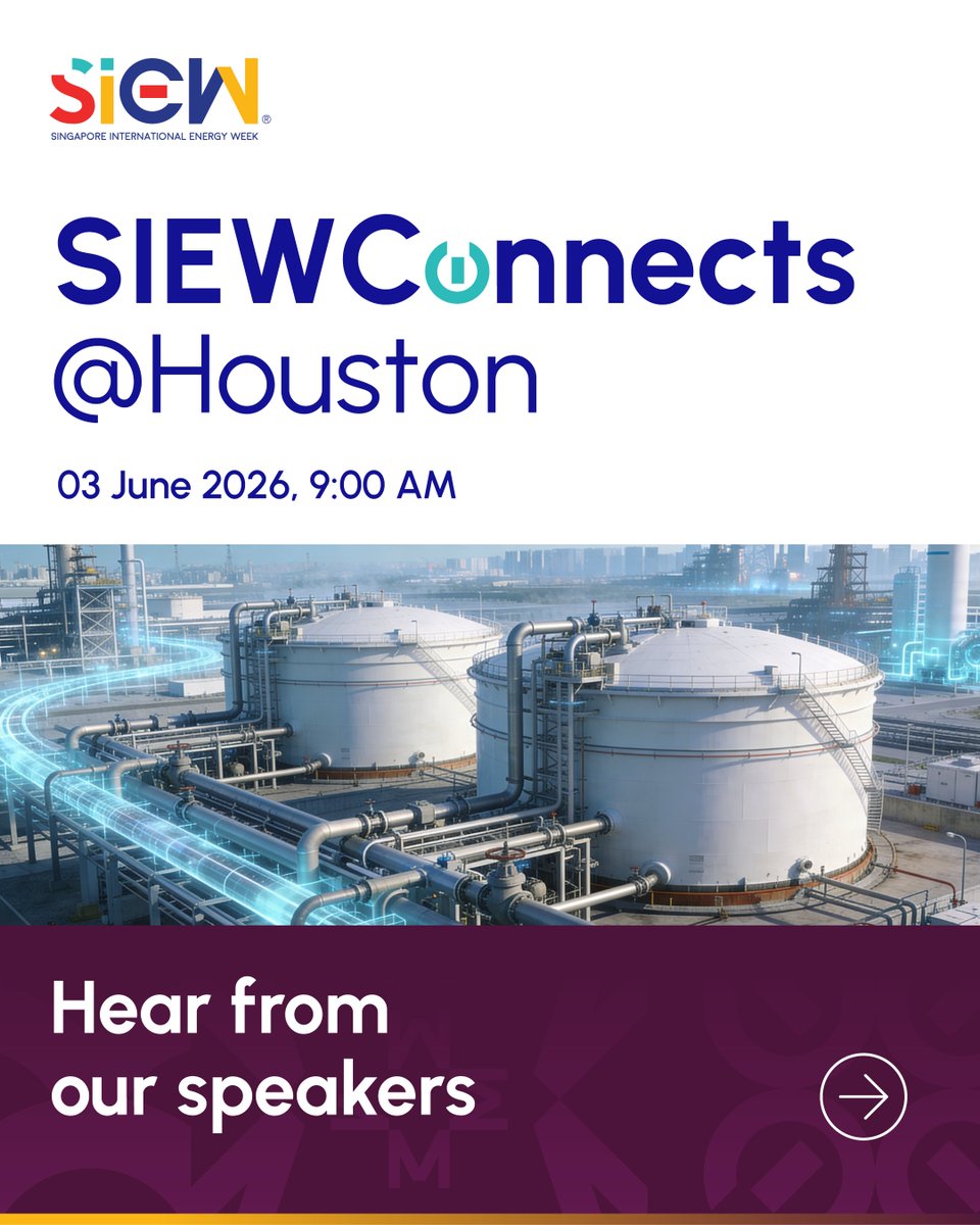 SIEW_sg's tweet photo. Join global energy leaders at SIEWConnects@Houston as they discuss the trends, technologies and investment strategies shaping the future of gas in the evolving energy landscape.
 
Last chance to register: https://t.co/4I9vVFxNjB

#SIEW2026 #SIEWConnects https://t.co/xGpIm0n2B3